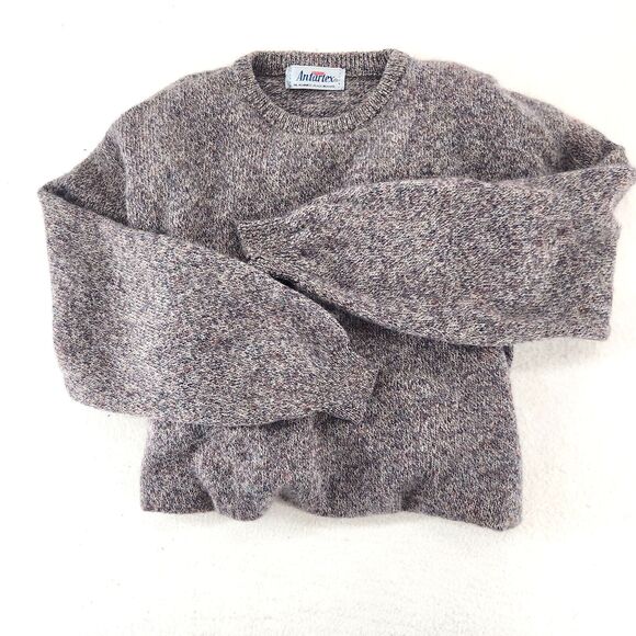 Vintage Sweater Grey Wool Crewneck Womens XL Retro Cozy Knit Granola Y2k - Picture 2 of 13